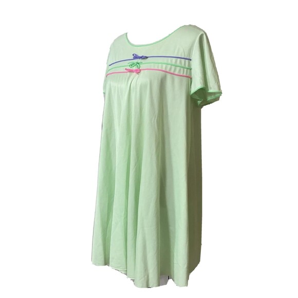 Vintage 2 Pc Lorraine Green Nylon Babydoll Nightgown and Robe Peignoir - Picture 5 of 16